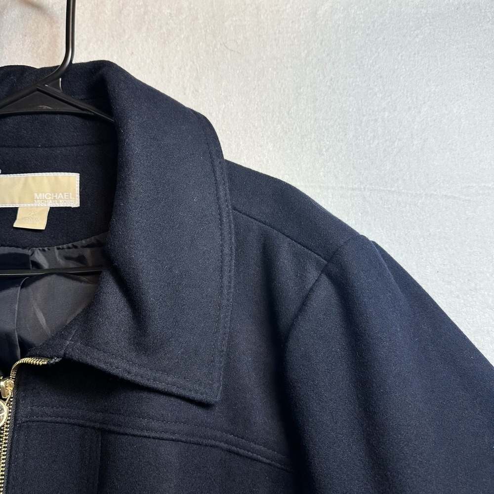 Michael Kors Women's Wool Blend Navy Jacket 2XL Plus Size Coat Classic - Picture 5 of 16
